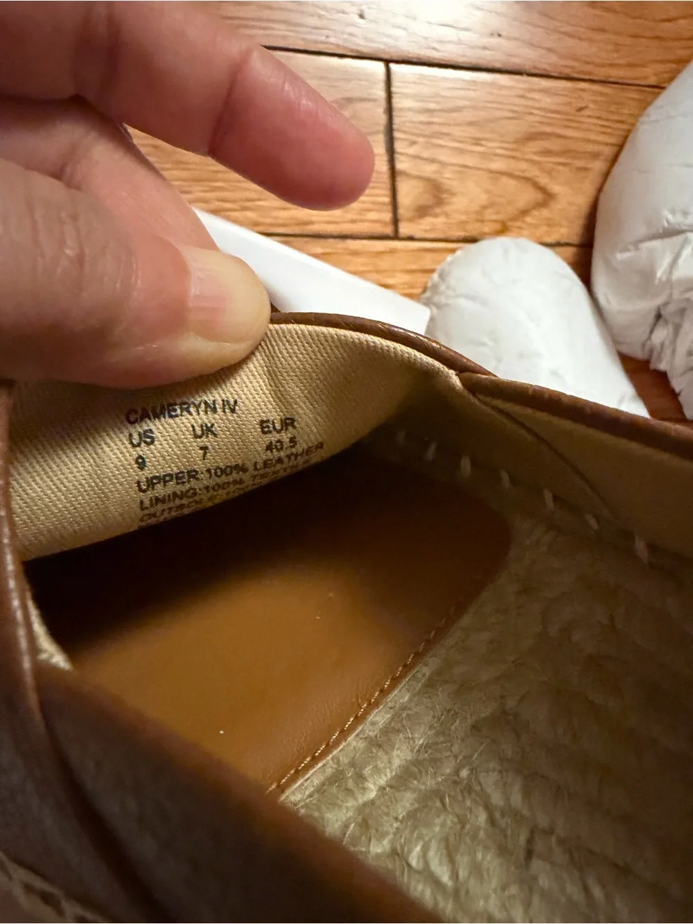 Ralph Lauren Women’s Espadrille Slip-On Shoes Brown Leather Look Size 9 NWOB
